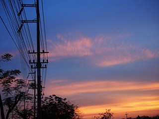 countryside in the twilight time