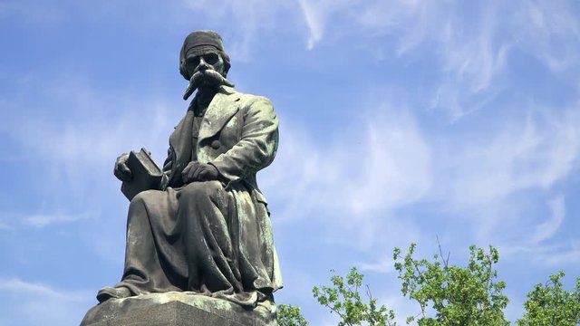 Monument to Vuk Stefanovic Karadzic, a philologist, linguist and  major reformer of the Serbian language, Belgrade, Serbia