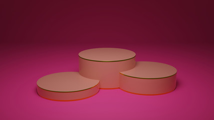 Podium showroom 3D renderings Point of sale