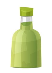 Sauce wasabi bottle isolated on white background