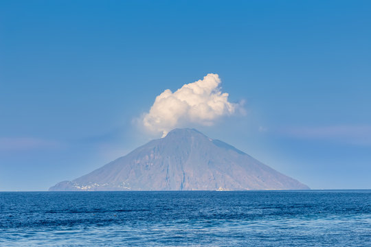 Volcano Stromboli Archipelago Eolie Sicily Italy