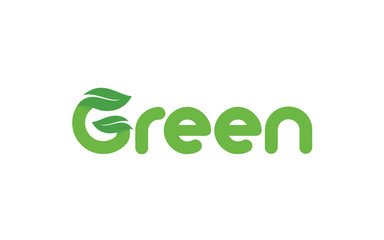 Creative of green with leaves logo design