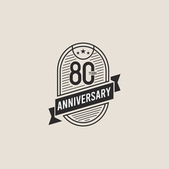 anniversary retro ribbon 80