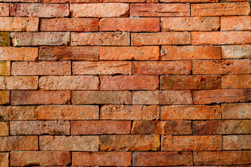 rough red brick wall texture background