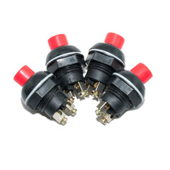 Isolated Red and Black Momentarily On Off Switches 