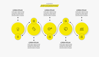 Business data visualization. timeline infographic icons designed for abstract background template milestone element modern diagram process technology digital marketing data presentation chart Vector