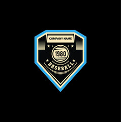 Fototapeta na wymiar logo emblem BASEBALL1980 company name design