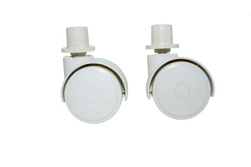 Isolated trolley, table, cooler wheel