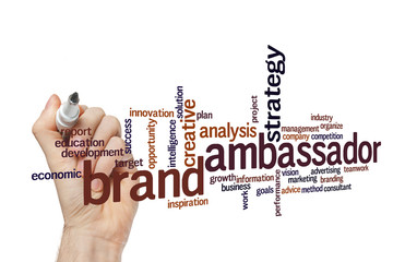 Brand ambassador word cloud concept