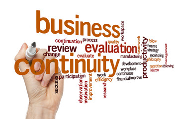 Business continuity word cloud concept