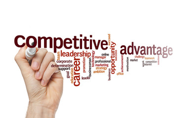 Competitive advantage word cloud concept