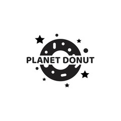 Planet Donut Logo Vintage and Vector