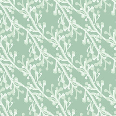 Fototapeta premium Simple branches seamless pattern in vintage style. Vintage rustic with twig pattern.