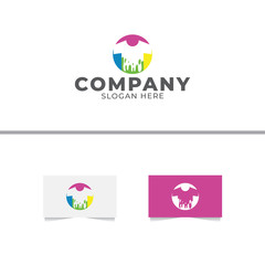 Abstract Coloring Cloth Logo Design Template
