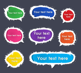 Set speech bubbles. Vector illustration.