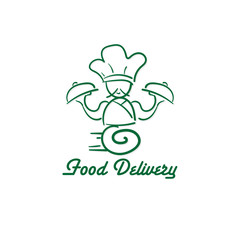 food delivery icon vector graphic element sign logo