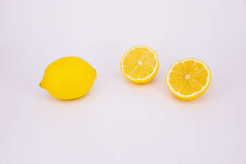 Lemons Against White Background