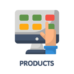 Icon select products flat style icon design  illustration on white background
