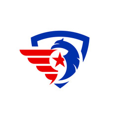 American Eagle with Shield logo design inspiration