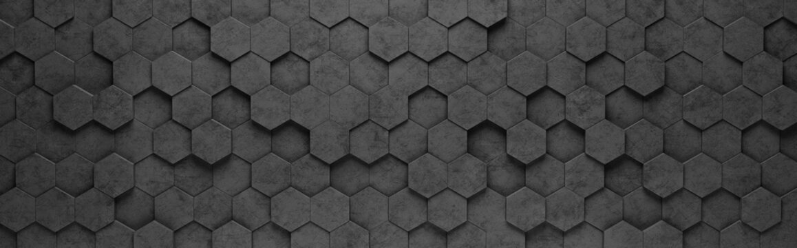 Hexagon Tiles 3D Pattern Background