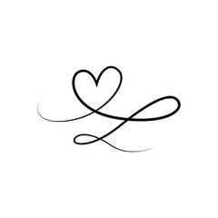 Heart love sign icon logo vector design concept