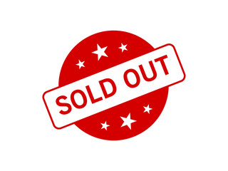 Sold out stamp. Red Sold out stamp vector illustration