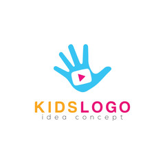 Kids Logo, Child Logo Template, Vector Logo