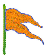 The flag of the color of the saffron of the god Agni flutters on top of most Sikh and Hindu temples...