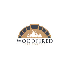 Creative Firewood Oven and Woodfired Concept Logo Design Template