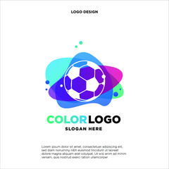 Obraz premium Colorful Ball logo vector, Business logo designs template, design concept, logo, logotype element for template