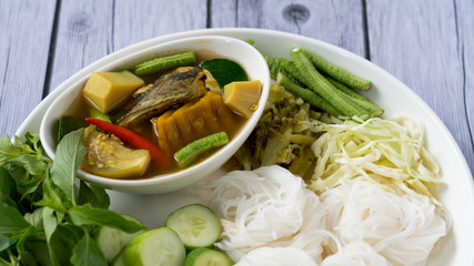 Thai Chinese Food. Khnom Jeen 