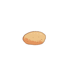 Fresh raw potato vegetable isolated icon. Spring Rareripes. hastings, farm market, Vector illustration. hand-drawn vintage, Healthy lifestyle. Spring.