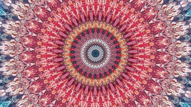 Beautiful Original Art therapy moving Mandala. Seamless loop psychotherapy. Geometric patterns to find or restore a sense of healthy mental balance. For yoga specialist, astrology, art therapist.
