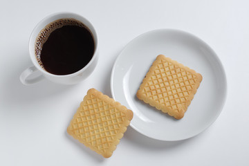 Obraz na płótnie Canvas Cookies and coffee