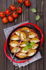 Pasta stuffed with ricotta and spinach