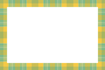 Vintage frame vector. Scottish border pattern retro style. Tartan plaid ornament.