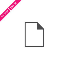 Paper Icon, Document Icon, Vector in Glyph Style