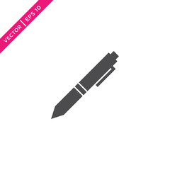 Pen Icon, Vector in Glyph Style