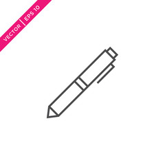 Pen Icon, Vector in Glyph Style