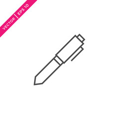Pen Icon, Vector in Glyph Style