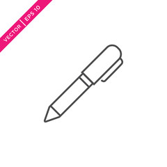 Pen Icon, Vector in Glyph Style