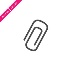 Obraz premium Paperclip Icon, Vector for Web