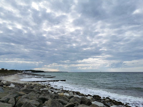 Cloudy evening at the coast of Germany