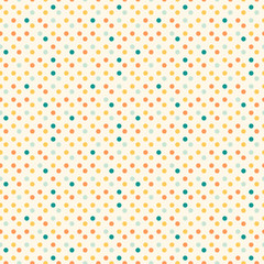 Colorful dot seamless vintage pattern vector background
