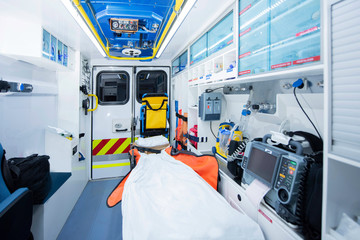 Ambulance Interior With Emergency Equipment