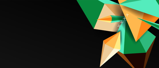 Fototapeta premium Trendy simple triangle abstract background, dynamic motion concept. Vector Illustration For Wallpaper, Banner, Background, Card, Book Illustration, landing page