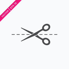 Scissors Icon, Vector in Glyph Style, Vector for Web