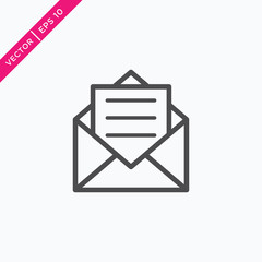 Envelope Icon, Email Icon, Vector for Web, Outline Style