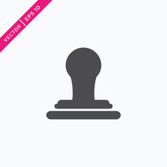 Rubber Stamp Icon, Vector in Glyph Style