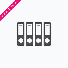Binder Icon, Vector in Glyph Style
